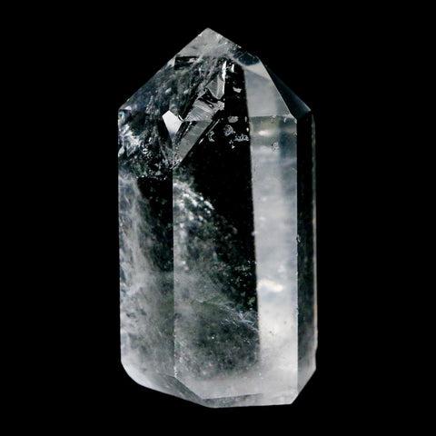 2.2" Crackle Crystal Quartz Tower Point Mineral Specimen Self Standing Brazil - Fossil Age Minerals