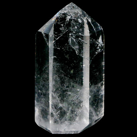 2.2" Crackle Crystal Quartz Tower Point Mineral Specimen Self Standing Brazil