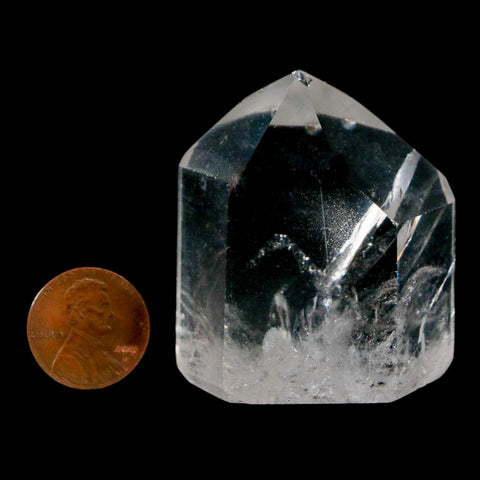 1.9" Crackle Crystal Quartz Tower Point Mineral Specimen Self Standing Brazil - Fossil Age Minerals