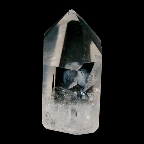 1.9" Crackle Crystal Quartz Tower Point Mineral Specimen Self Standing Brazil - Fossil Age Minerals