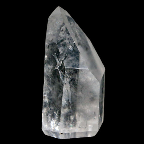 2.1" Crackle Crystal Quartz Tower Point Mineral Specimen Self Standing Brazil - Fossil Age Minerals