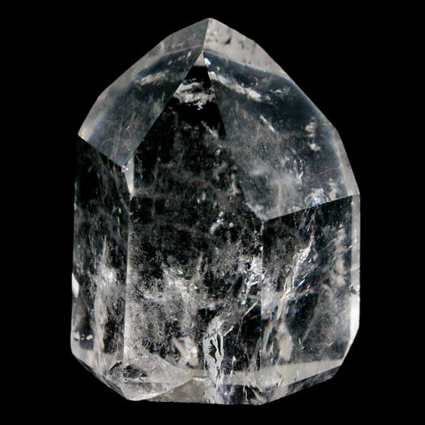 1.9" Crackle Crystal Quartz Tower Point Mineral Specimen Self Standing Brazil - Fossil Age Minerals