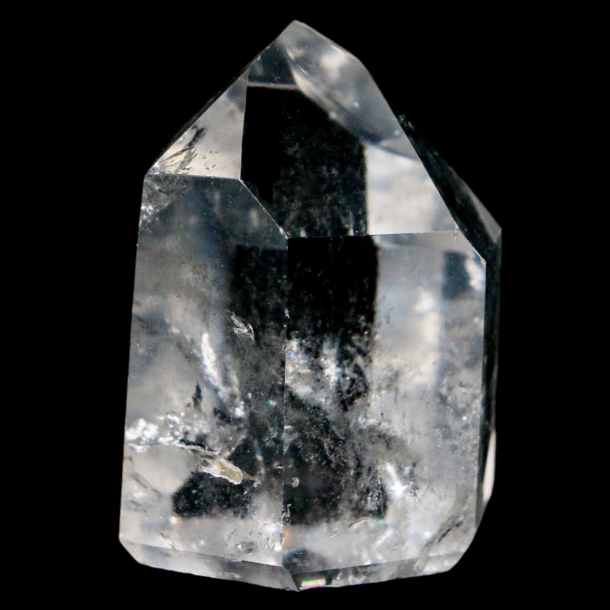 1.9" Crackle Crystal Quartz Tower Point Mineral Specimen Self Standing Brazil - Fossil Age Minerals