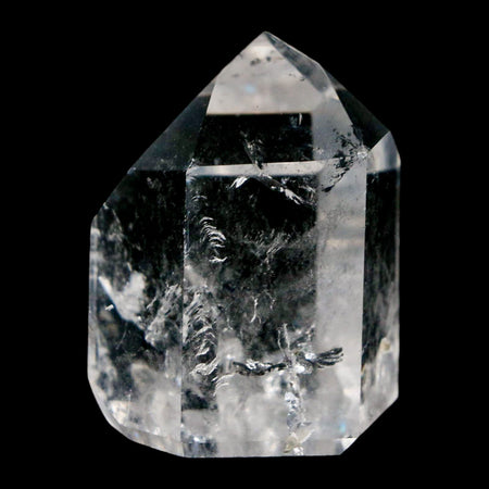 1.9" Crackle Crystal Quartz Tower Point Mineral Specimen Self Standing Brazil