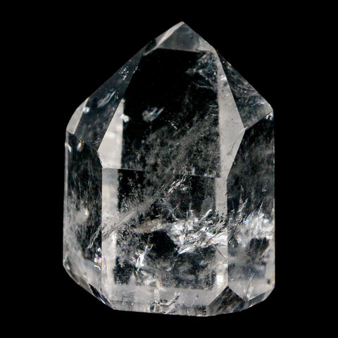 1.9" Crackle Crystal Quartz Tower Point Mineral Specimen Self Standing Brazil - Fossil Age Minerals