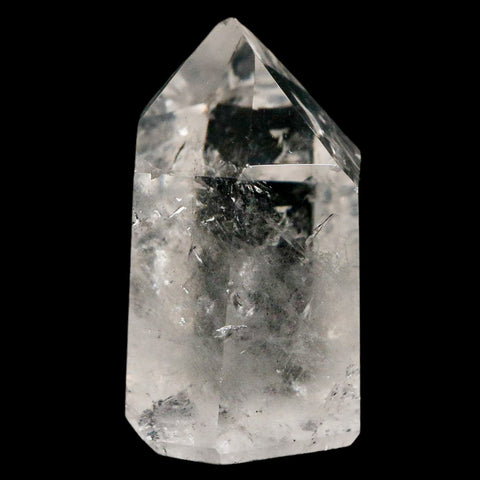 1.9" Crackle Crystal Quartz Tower Point Mineral Specimen Self Standing Brazil - Fossil Age Minerals