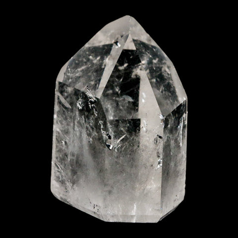 1.9" Crackle Crystal Quartz Tower Point Mineral Specimen Self Standing Brazil - Fossil Age Minerals