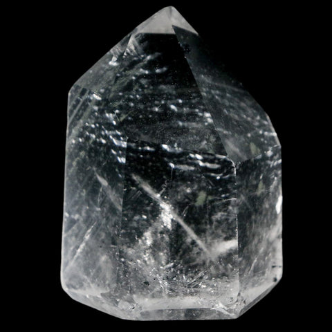 1.7" Crackle Crystal Quartz Tower Point Mineral Specimen Self Standing Brazil - Fossil Age Minerals