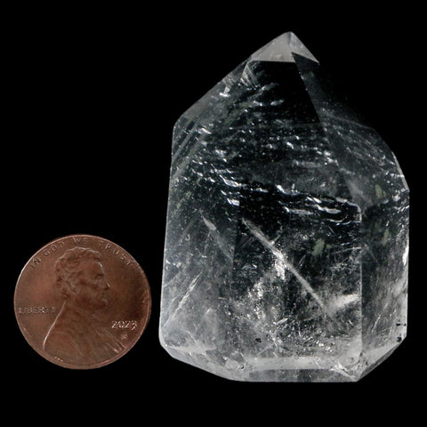 1.7" Crackle Crystal Quartz Tower Point Mineral Specimen Self Standing Brazil - Fossil Age Minerals