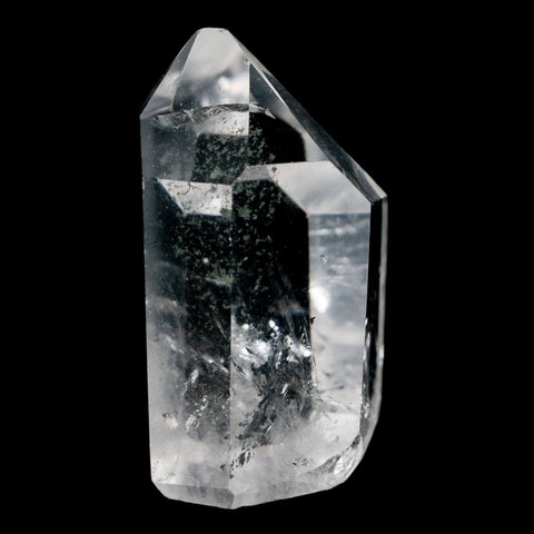 1.7" Crackle Crystal Quartz Tower Point Mineral Specimen Self Standing Brazil - Fossil Age Minerals