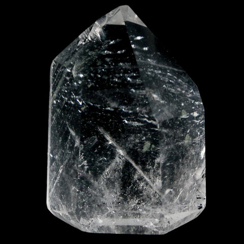 1.7" Crackle Crystal Quartz Tower Point Mineral Specimen Self Standing Brazil - Fossil Age Minerals