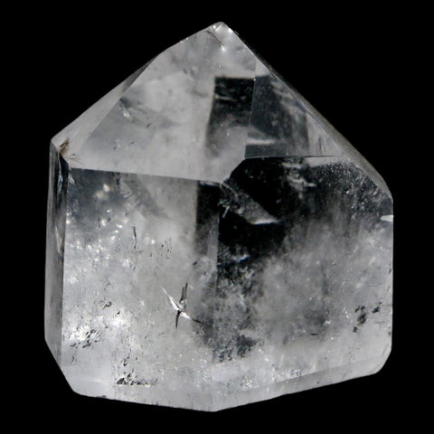 1.7" Crackle Crystal Quartz Tower Point Mineral Specimen Self Standing Brazil - Fossil Age Minerals