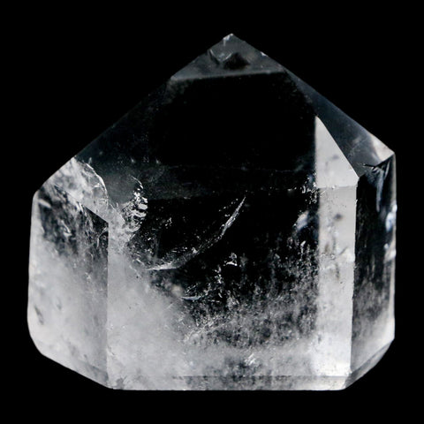 1.7" Crackle Crystal Quartz Tower Point Mineral Specimen Self Standing Brazil - Fossil Age Minerals