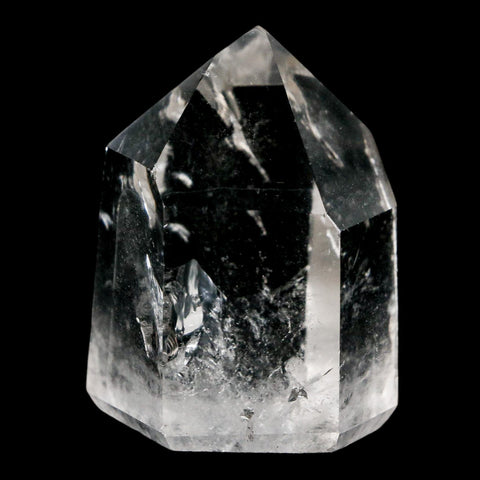 1.8" Crackle Crystal Quartz Tower Point Mineral Specimen Self Standing Brazil - Fossil Age Minerals