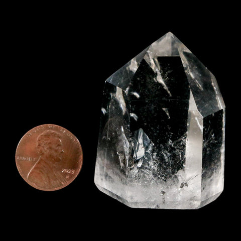 1.8" Crackle Crystal Quartz Tower Point Mineral Specimen Self Standing Brazil - Fossil Age Minerals