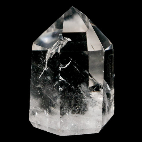 1.8" Crackle Crystal Quartz Tower Point Mineral Specimen Self Standing Brazil - Fossil Age Minerals