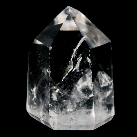 1.8" Crackle Crystal Quartz Tower Point Mineral Specimen Self Standing Brazil - Fossil Age Minerals