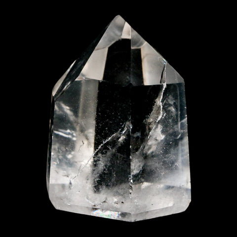 1.8" Crackle Crystal Quartz Tower Point Mineral Specimen Self Standing Brazil - Fossil Age Minerals