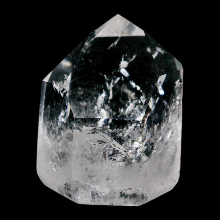 1.8" Crackle Crystal Quartz Tower Point Mineral Specimen Self Standing Brazil