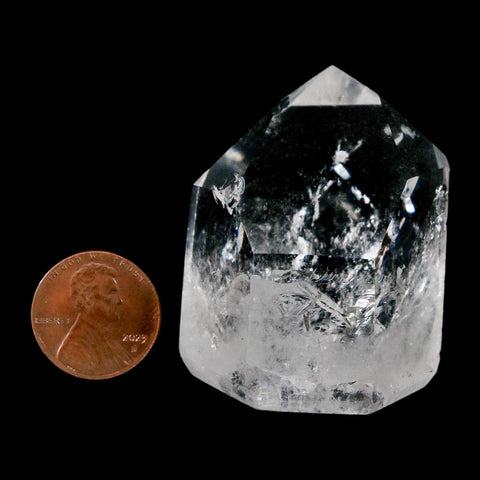 1.8" Crackle Crystal Quartz Tower Point Mineral Specimen Self Standing Brazil - Fossil Age Minerals