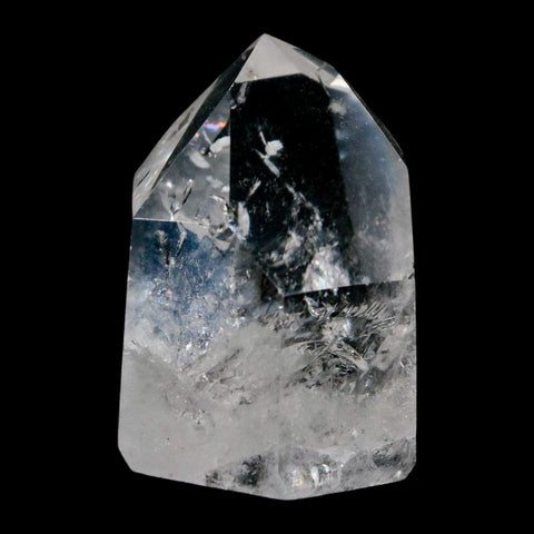 1.8" Crackle Crystal Quartz Tower Point Mineral Specimen Self Standing Brazil - Fossil Age Minerals