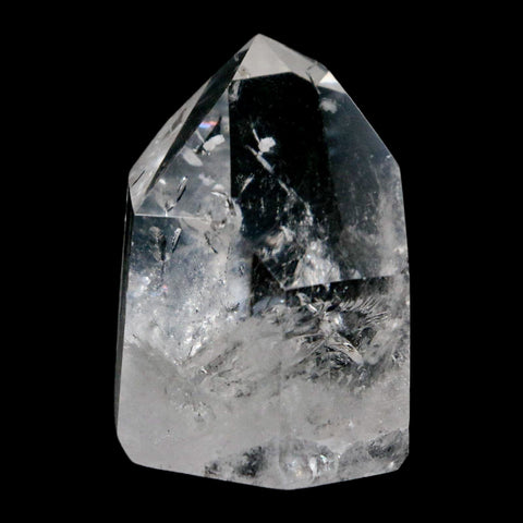 1.8" Crackle Crystal Quartz Tower Point Mineral Specimen Self Standing Brazil - Fossil Age Minerals