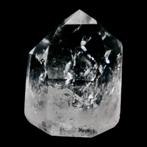 1.8" Crackle Crystal Quartz Tower Point Mineral Specimen Self Standing Brazil - Fossil Age Minerals