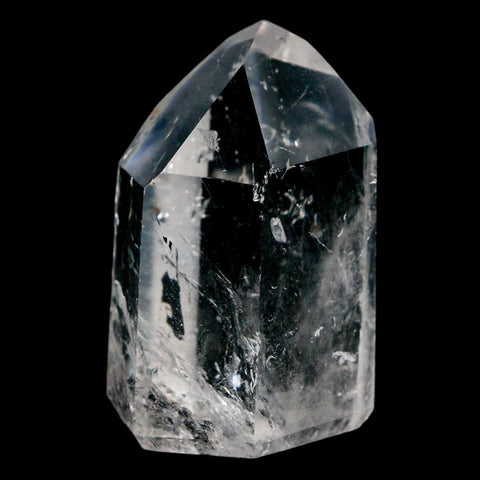 2.2" Crackle Crystal Quartz Tower Point Mineral Specimen Self Standing Brazil - Fossil Age Minerals