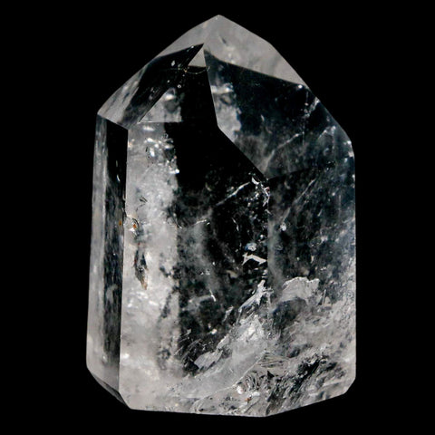 2.2" Crackle Crystal Quartz Tower Point Mineral Specimen Self Standing Brazil - Fossil Age Minerals