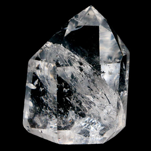 2" Crackle Crystal Quartz Tower Point Mineral Specimen Self Standing Brazil - Fossil Age Minerals