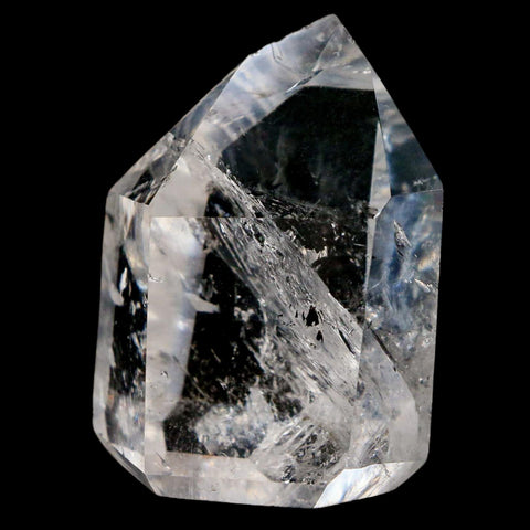 2" Crackle Crystal Quartz Tower Point Mineral Specimen Self Standing Brazil - Fossil Age Minerals