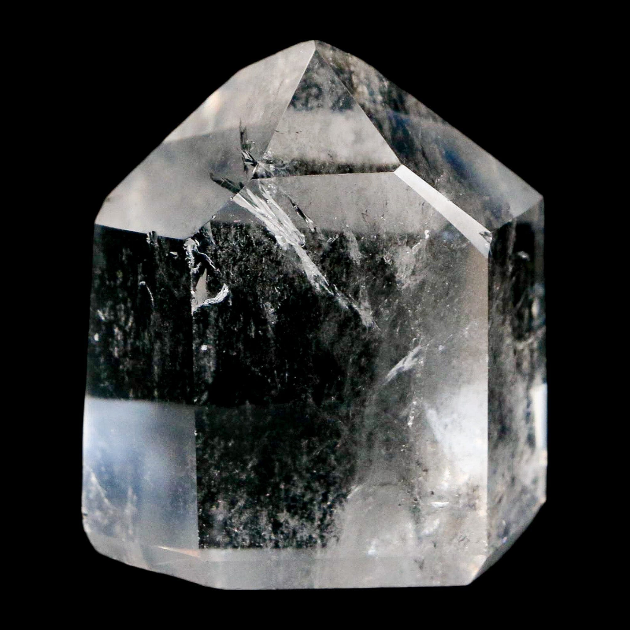 1.6" Crackle Crystal Quartz Tower Point Mineral Specimen Self Standing Brazil - Fossil Age Minerals