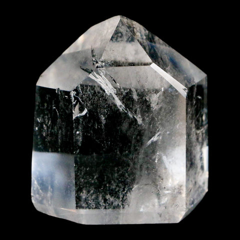 1.6" Crackle Crystal Quartz Tower Point Mineral Specimen Self Standing Brazil - Fossil Age Minerals