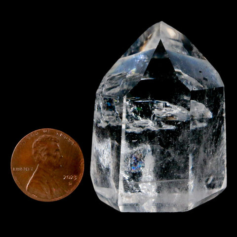 1.8" Crackle Crystal Quartz Tower Point Mineral Specimen Self Standing Brazil - Fossil Age Minerals