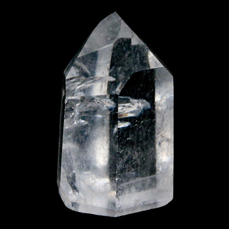 1.8" Crackle Crystal Quartz Tower Point Mineral Specimen Self Standing Brazil