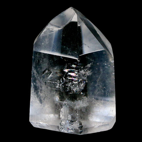 1.8" Crackle Crystal Quartz Tower Point Mineral Specimen Self Standing Brazil - Fossil Age Minerals