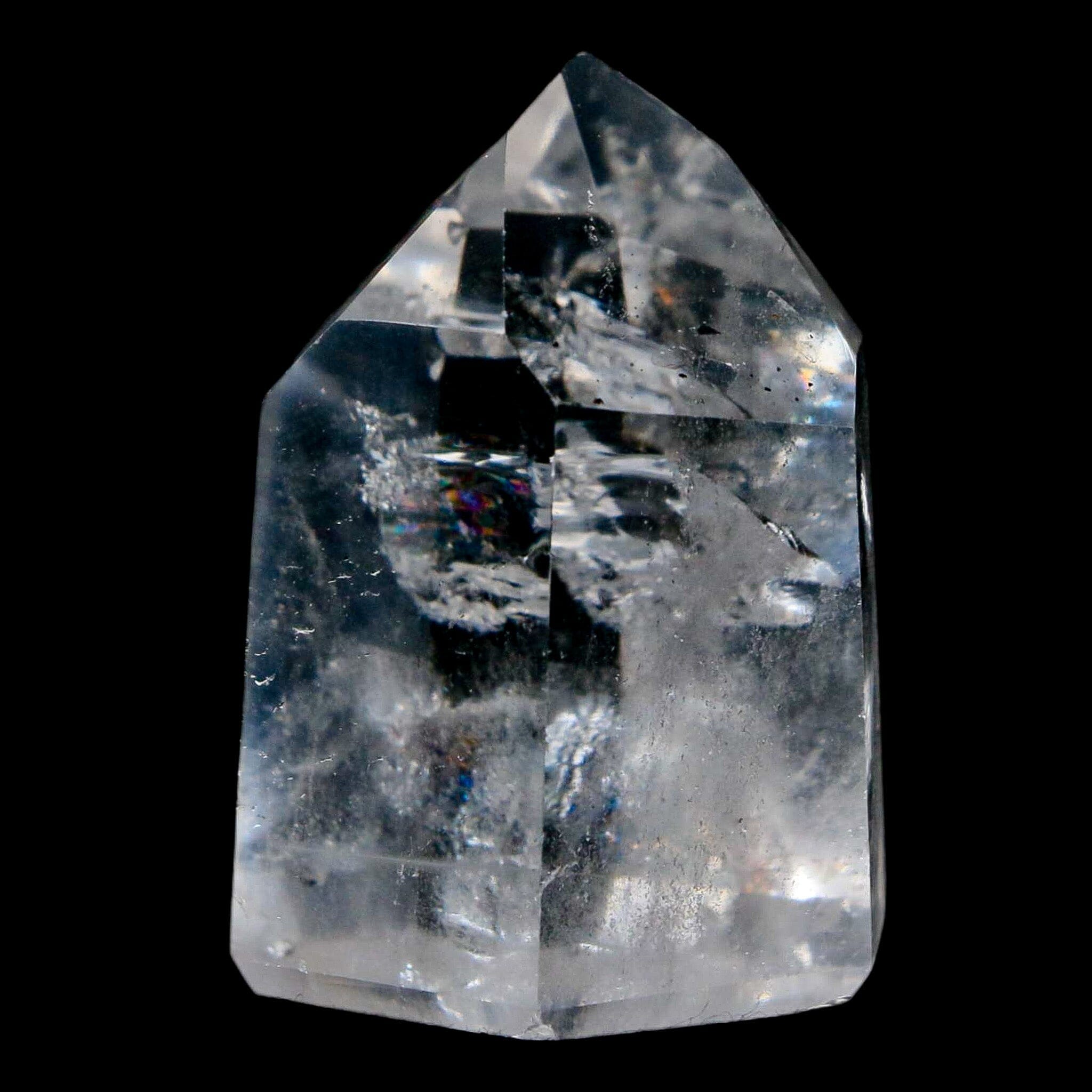 1.8" Crackle Crystal Quartz Tower Point Mineral Specimen Self Standing Brazil - Fossil Age Minerals