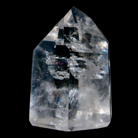 1.8" Crackle Crystal Quartz Tower Point Mineral Specimen Self Standing Brazil - Fossil Age Minerals