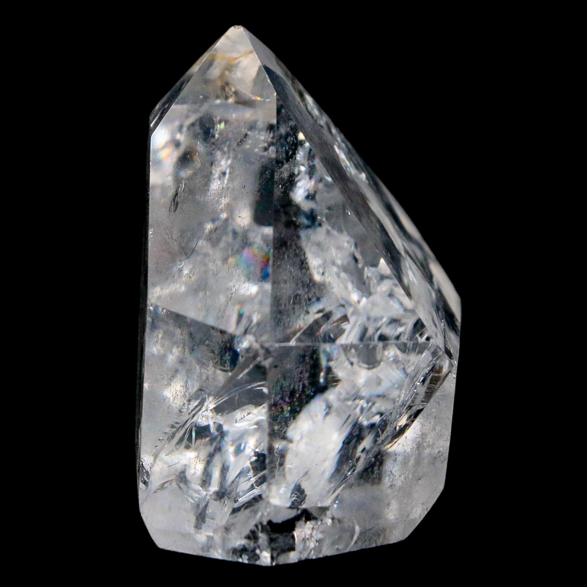 1.6" Crackle Crystal Quartz Tower Point Mineral Specimen Self Standing Brazil - Fossil Age Minerals