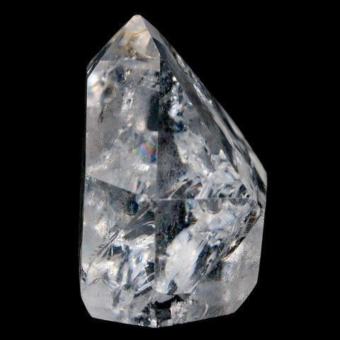 1.6" Crackle Crystal Quartz Tower Point Mineral Specimen Self Standing Brazil - Fossil Age Minerals