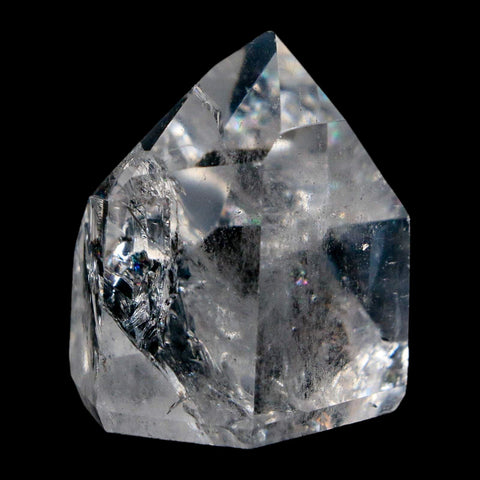 1.6" Crackle Crystal Quartz Tower Point Mineral Specimen Self Standing Brazil - Fossil Age Minerals