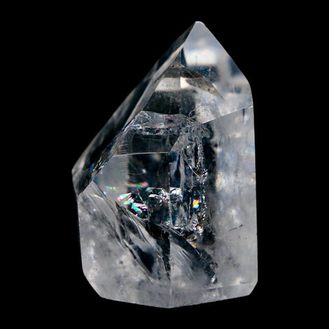 1.6" Crackle Crystal Quartz Tower Point Mineral Specimen Self Standing Brazil - Fossil Age Minerals