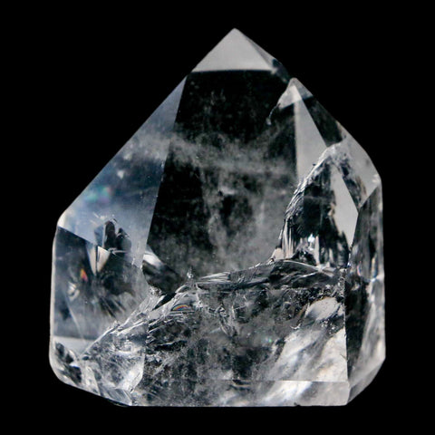 1.6" Crackle Crystal Quartz Tower Point Mineral Specimen Self Standing Brazil - Fossil Age Minerals