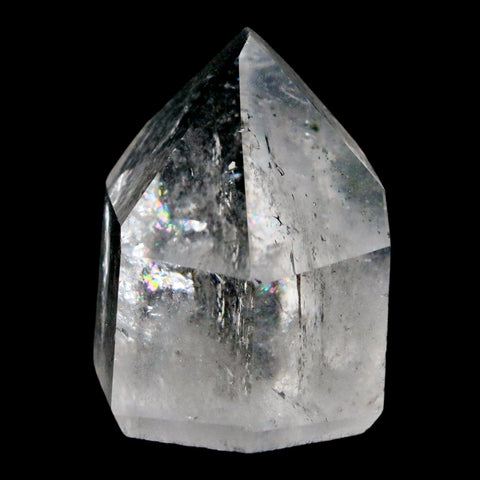 1.6" Crackle Crystal Quartz Tower Point Mineral Specimen Self Standing Brazil - Fossil Age Minerals