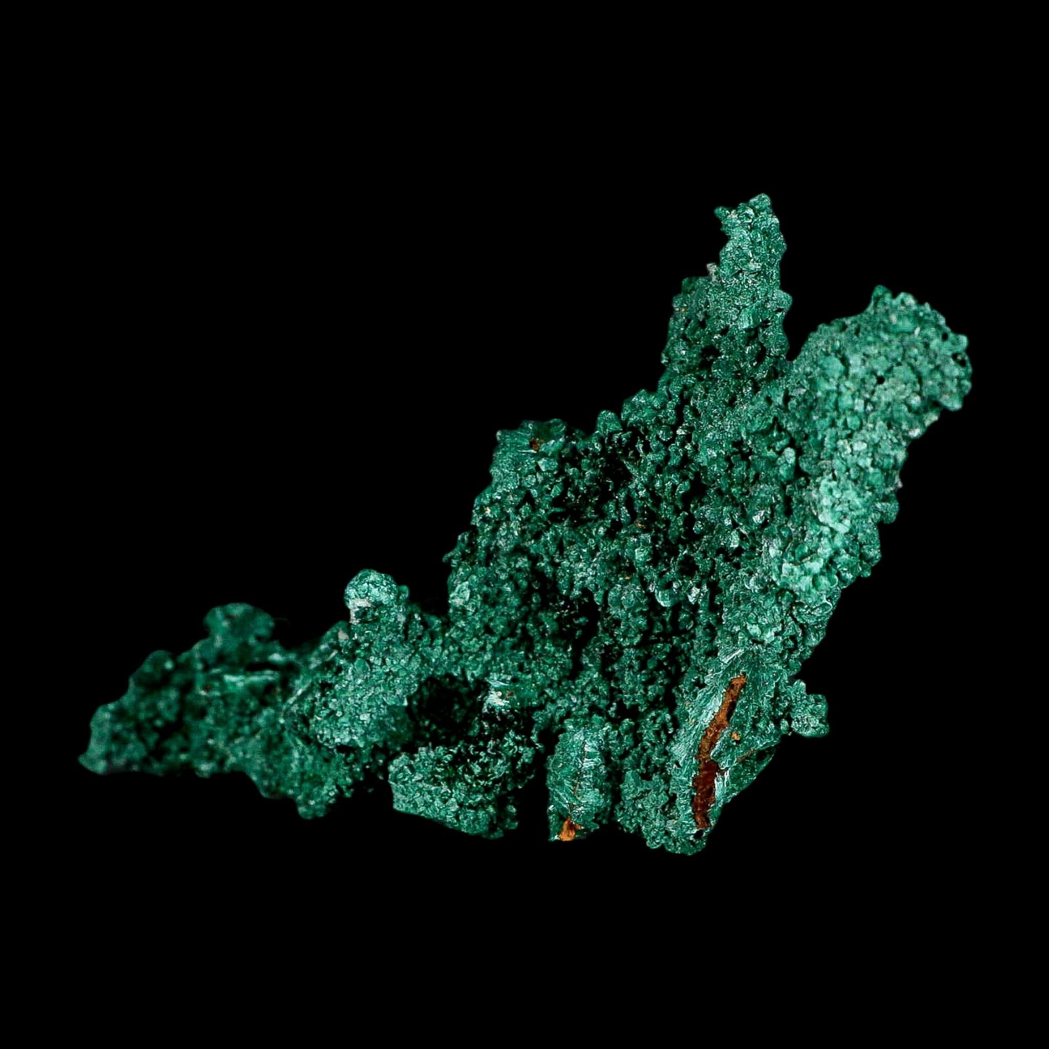 3.8" Dark Green Malachite Crystal Mineral Specimen Tiznit Province Morocco - Fossil Age Minerals