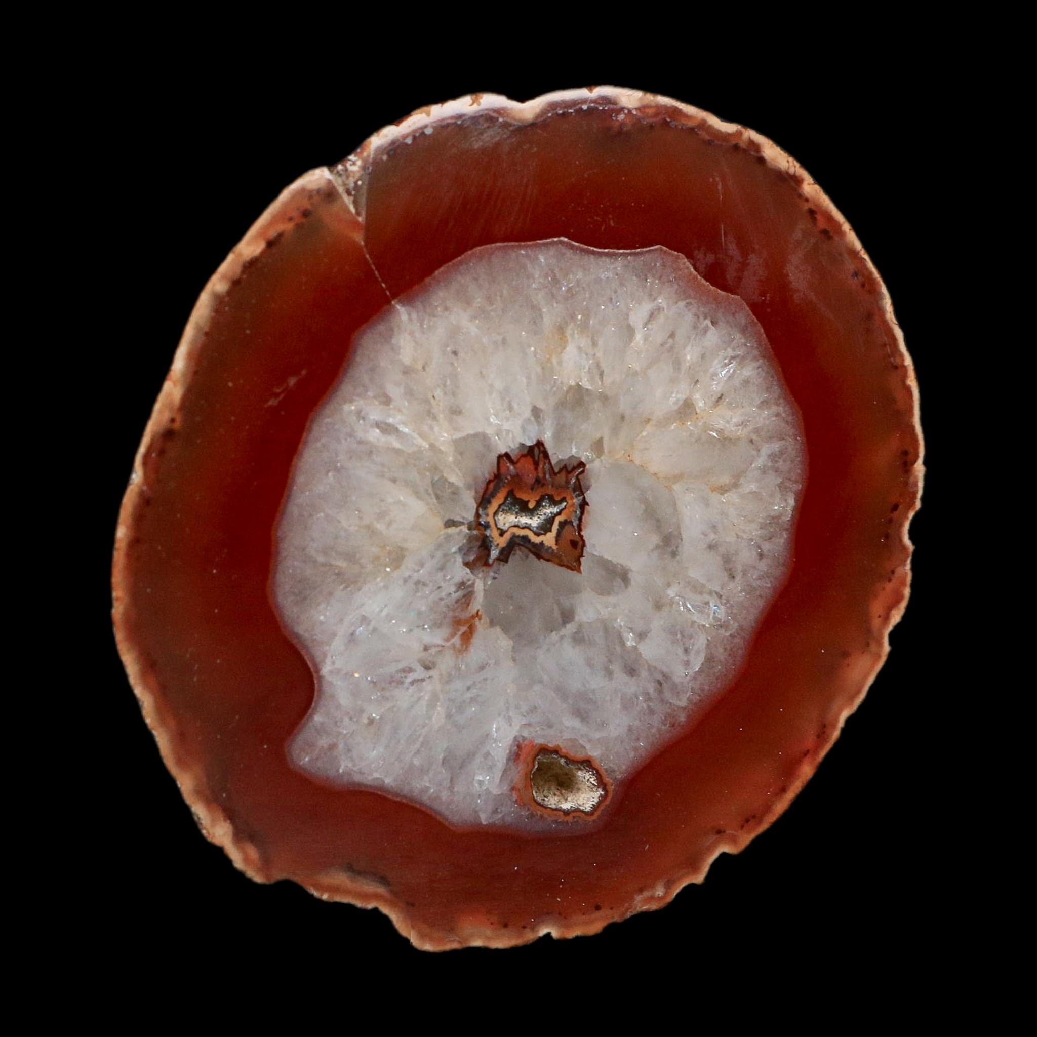 4.2" Polished Cut Agate Geode Crystal Quarts Chalcedony Mineral Specimen