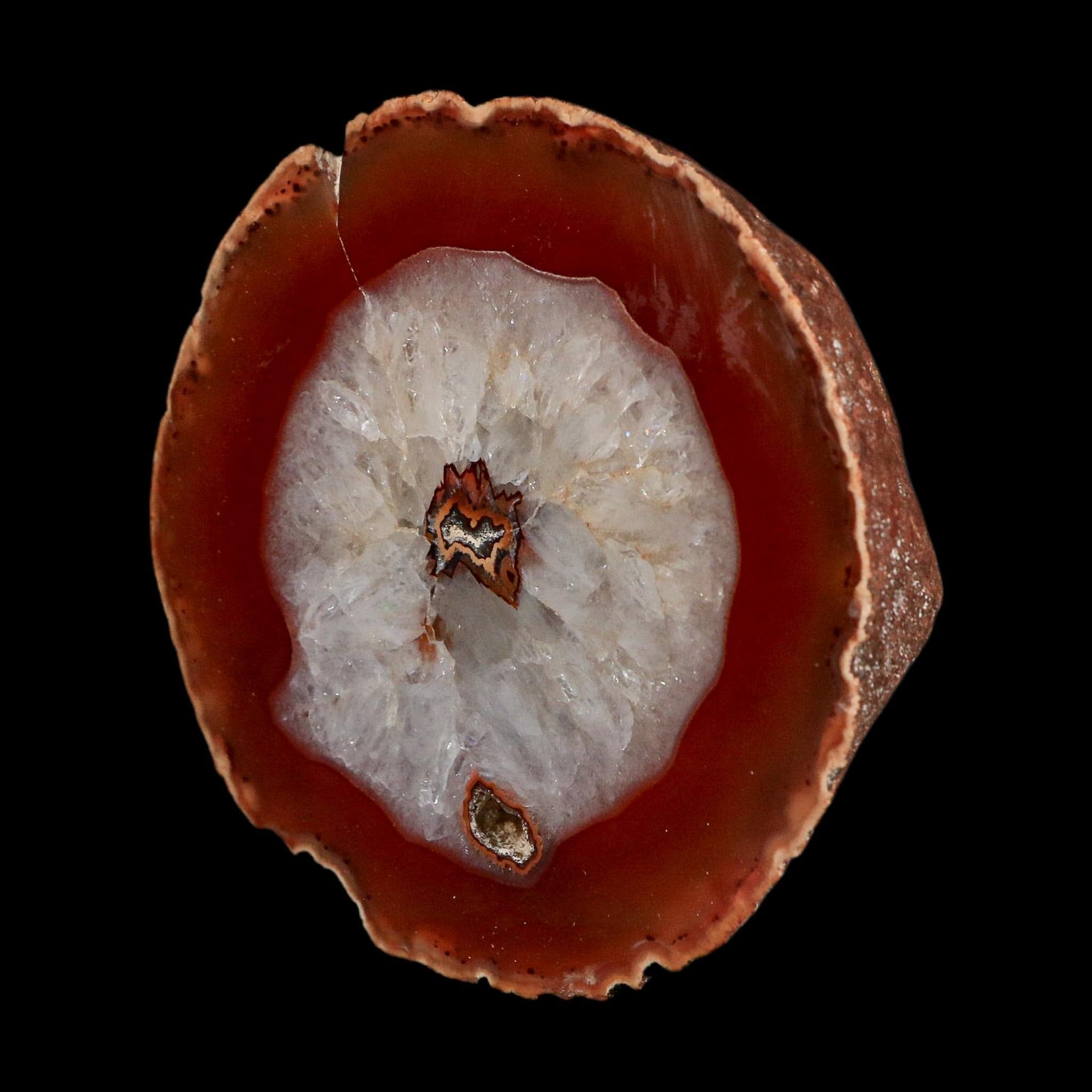 4.2" Polished Cut Agate Geode Crystal Quarts Chalcedony Mineral Specimen