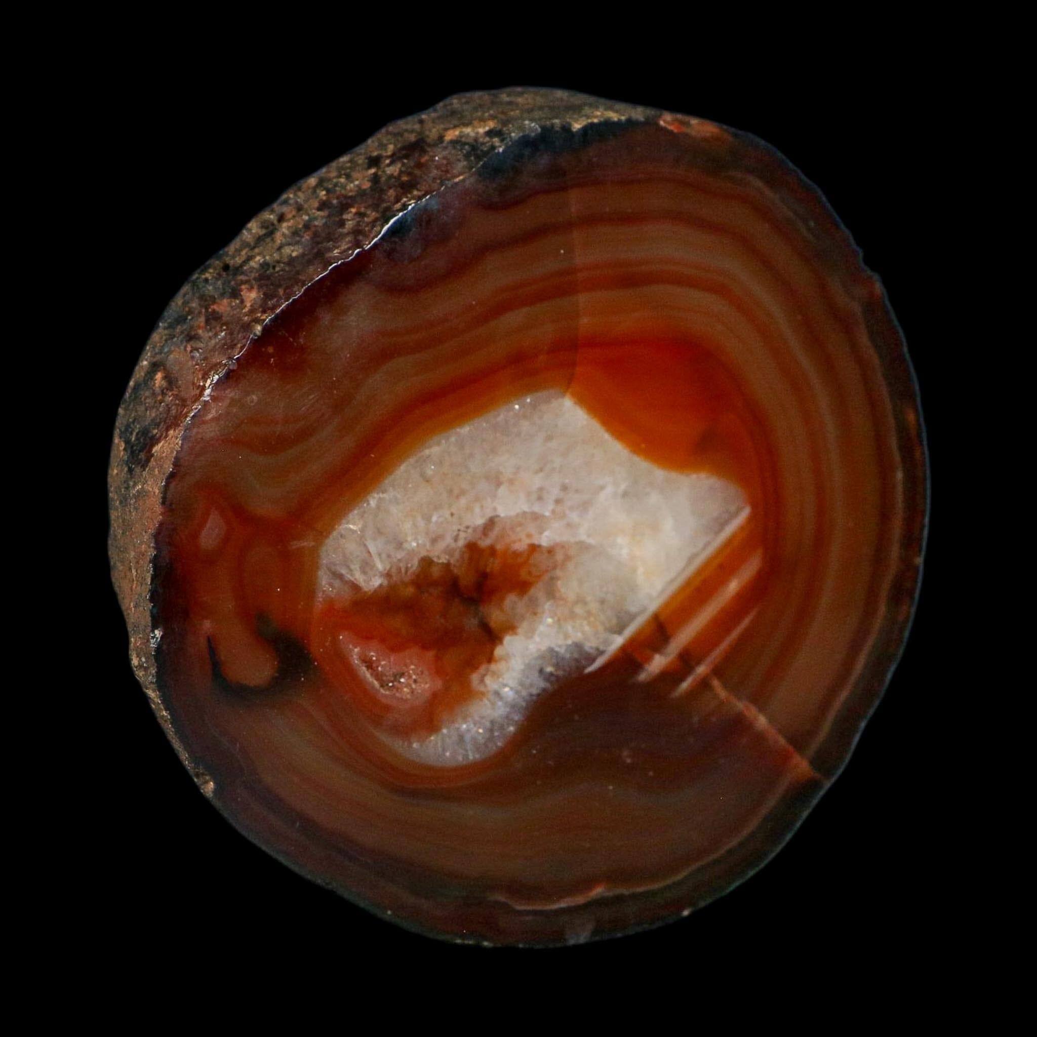 4.9" Polished Cut Agate Geode Crystal Quarts Chalcedony Mineral Specimen