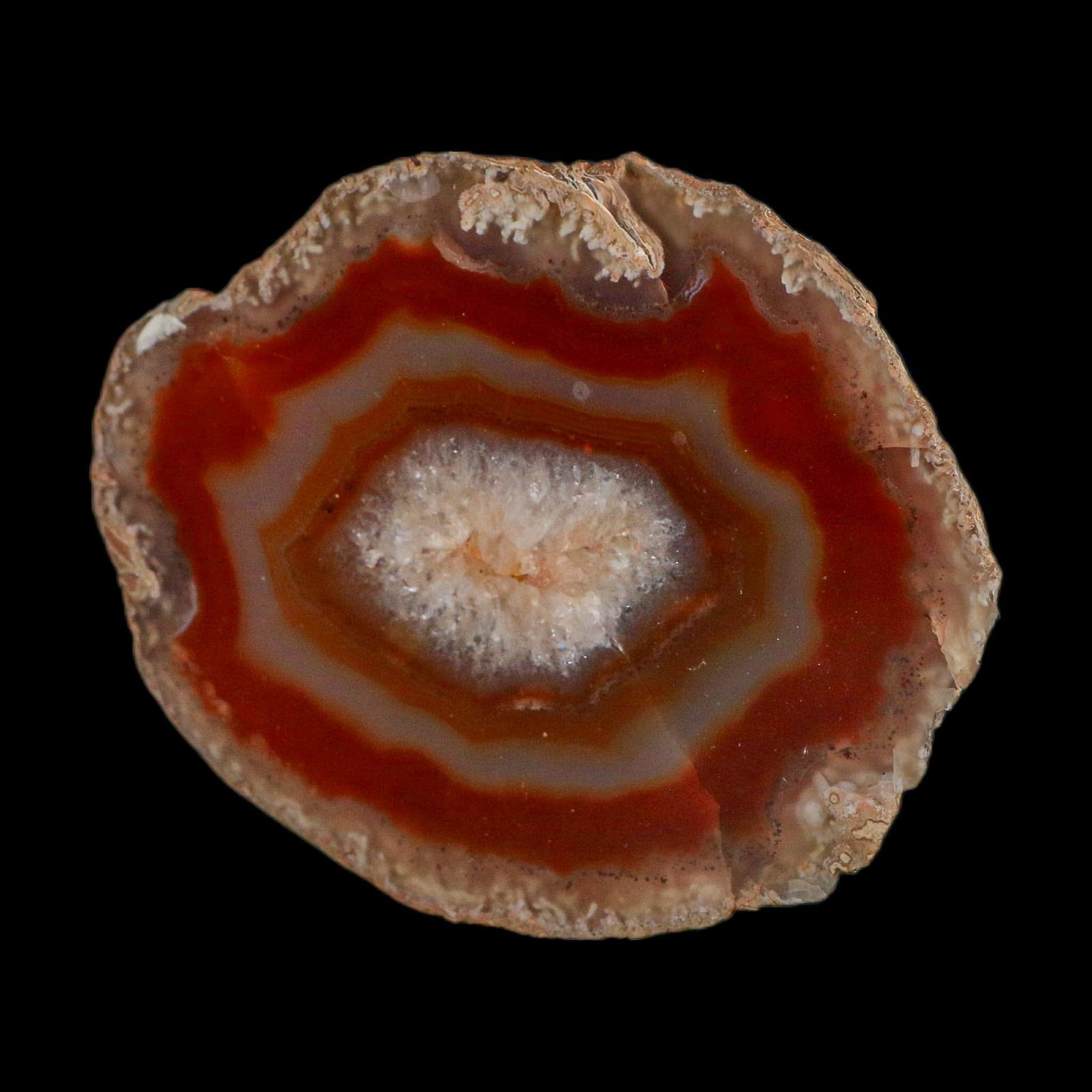 4.7" Polished Cut Agate Geode Crystal Quarts Chalcedony Mineral Specimen