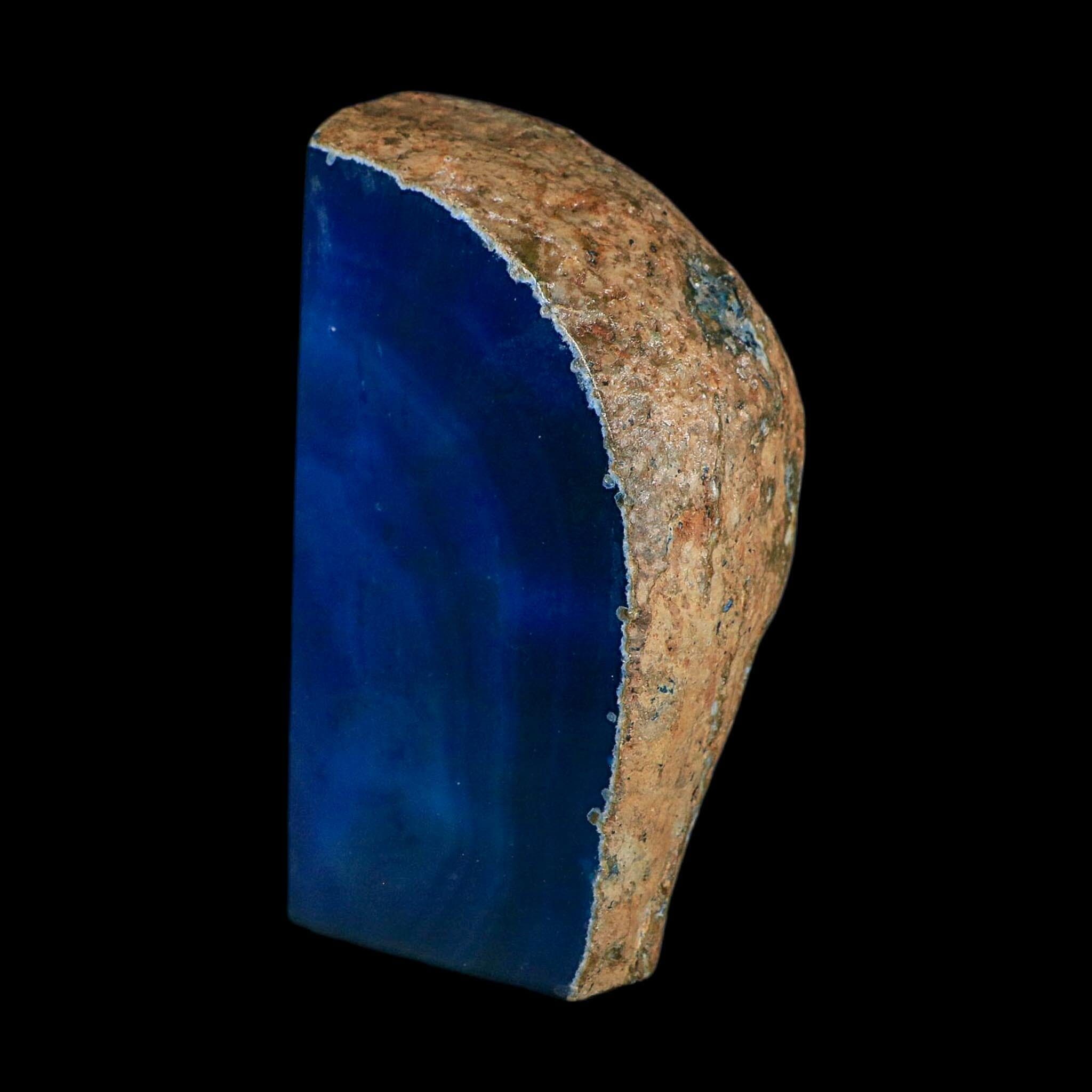 5.4" Polished Cut Agate Geode Crystal Quarts Chalcedony Mineral Specimen